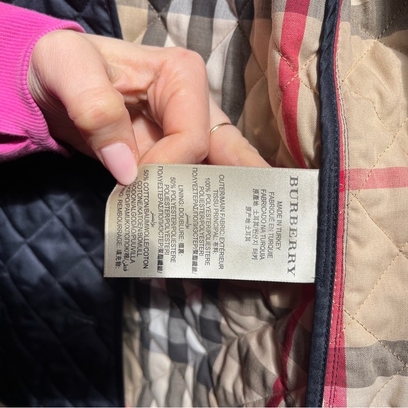 Women’s Burberry Brit Quilted Navy Jacket - Picture 5 of 6